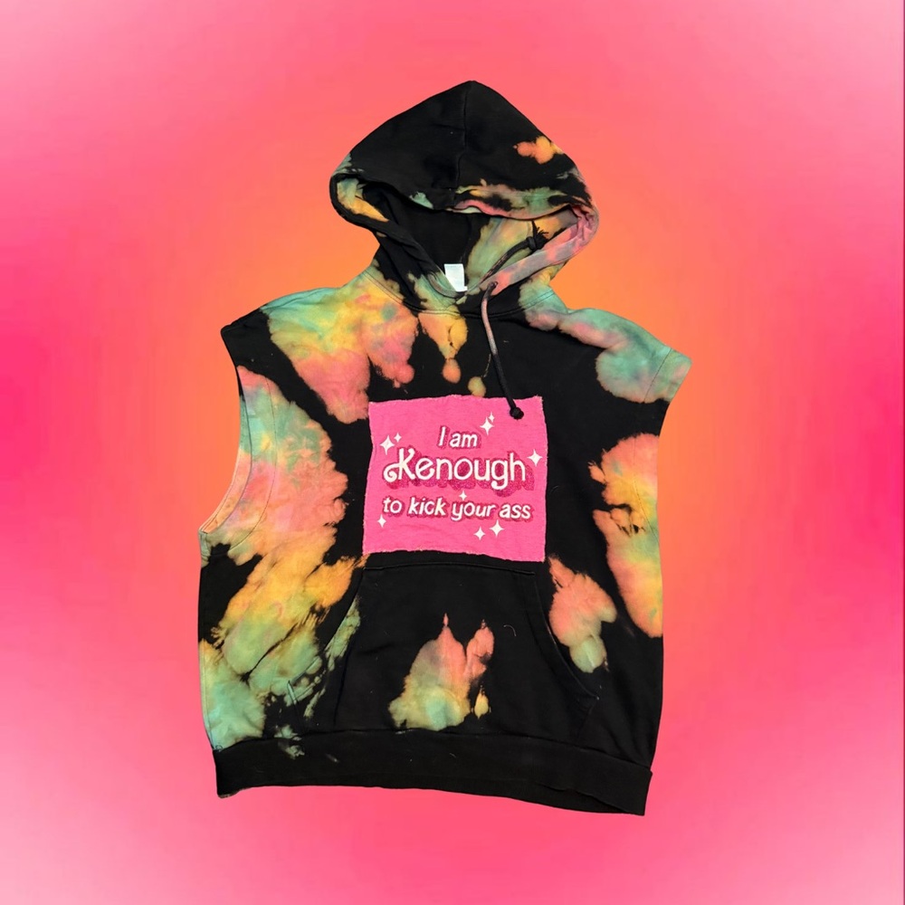 H&M Multicolor Tie-Dye Sleeveless Hoodie